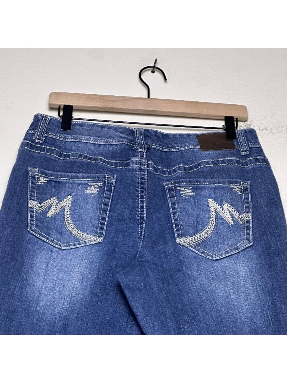 Maurices Denim Y2K Jean Pant Women 11/12 Regular Western Flared Bootcut Low Rise